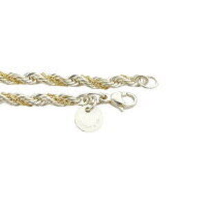 Tiffany Twist Chain Rope Necklace combination of gold white silver